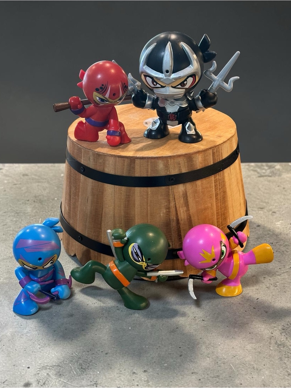 Funrise Fart Ninjas 5-Pack Farty Pack Set w/ Rare 5" Ninja XL Figure Tested